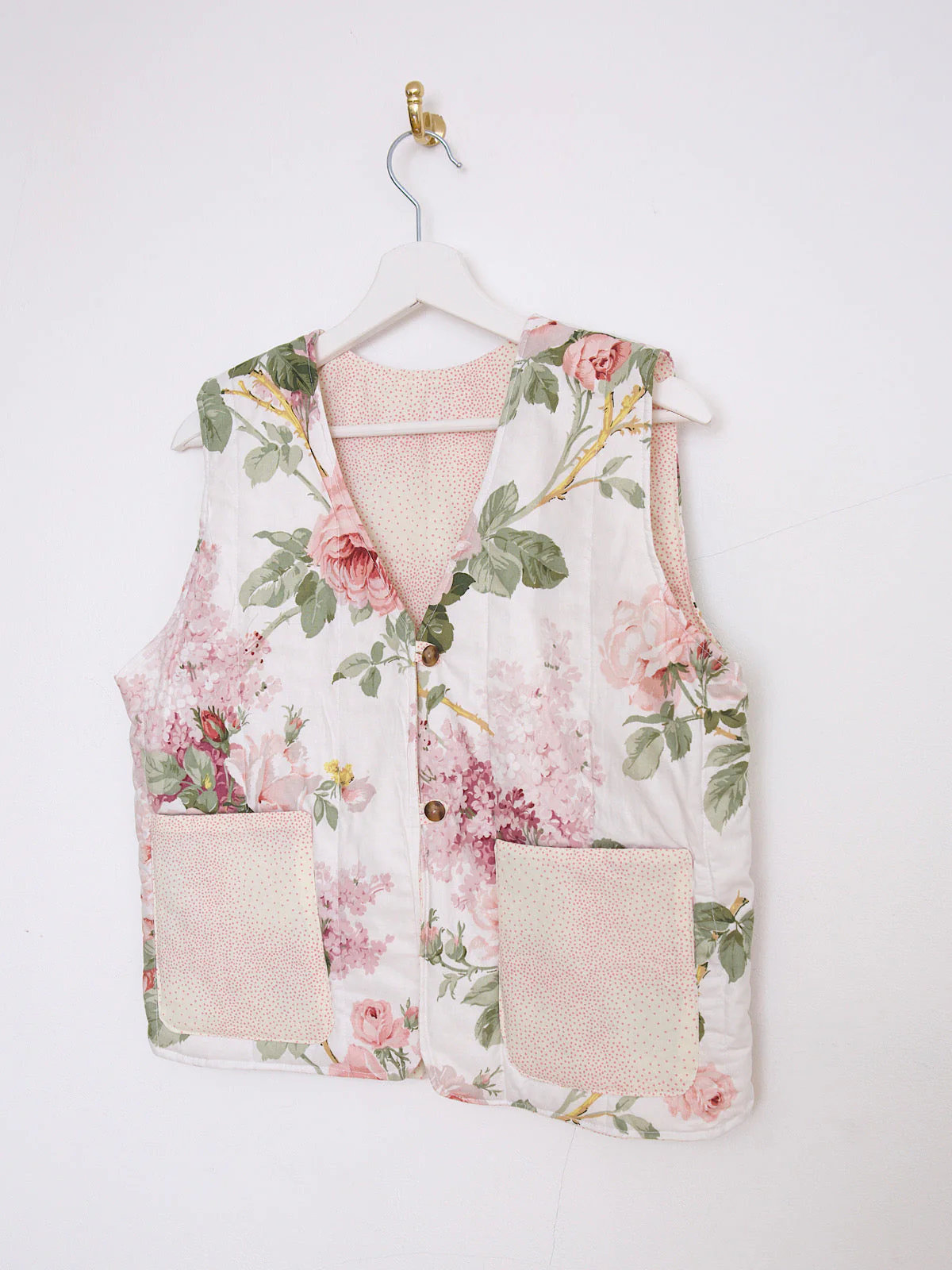 Handcrafted waistcoat with vintage fabric - Image 20