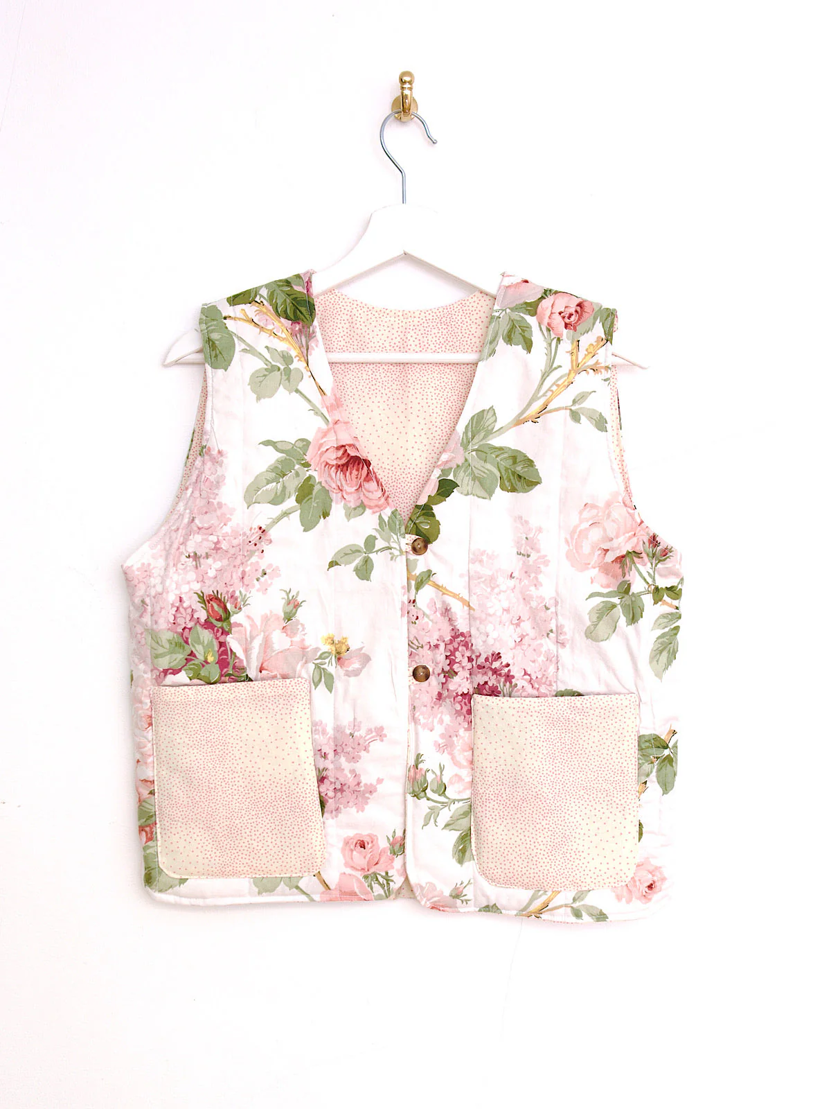 Handcrafted waistcoat with vintage fabric - Image 7