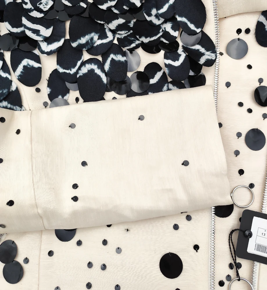 KRIZIA TOP S/S 2013 RUNWAY SILK EMBELLISHED BIKER JACKET - Image 7