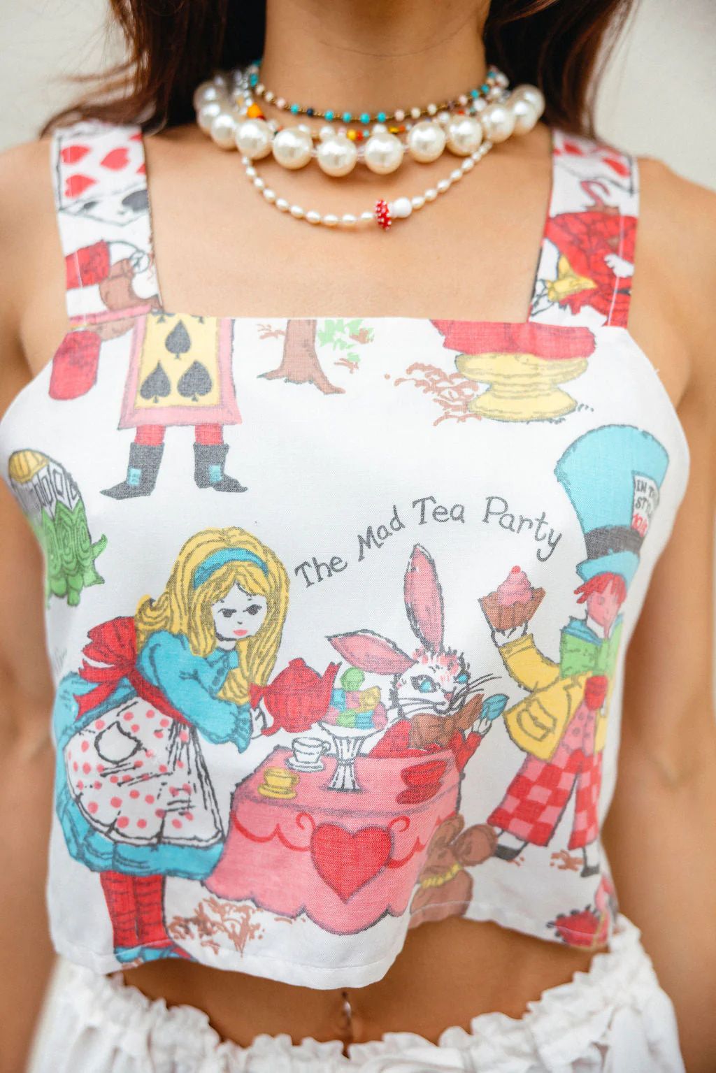 Mad Tea Party Vintage Cropped Tank - Image 3