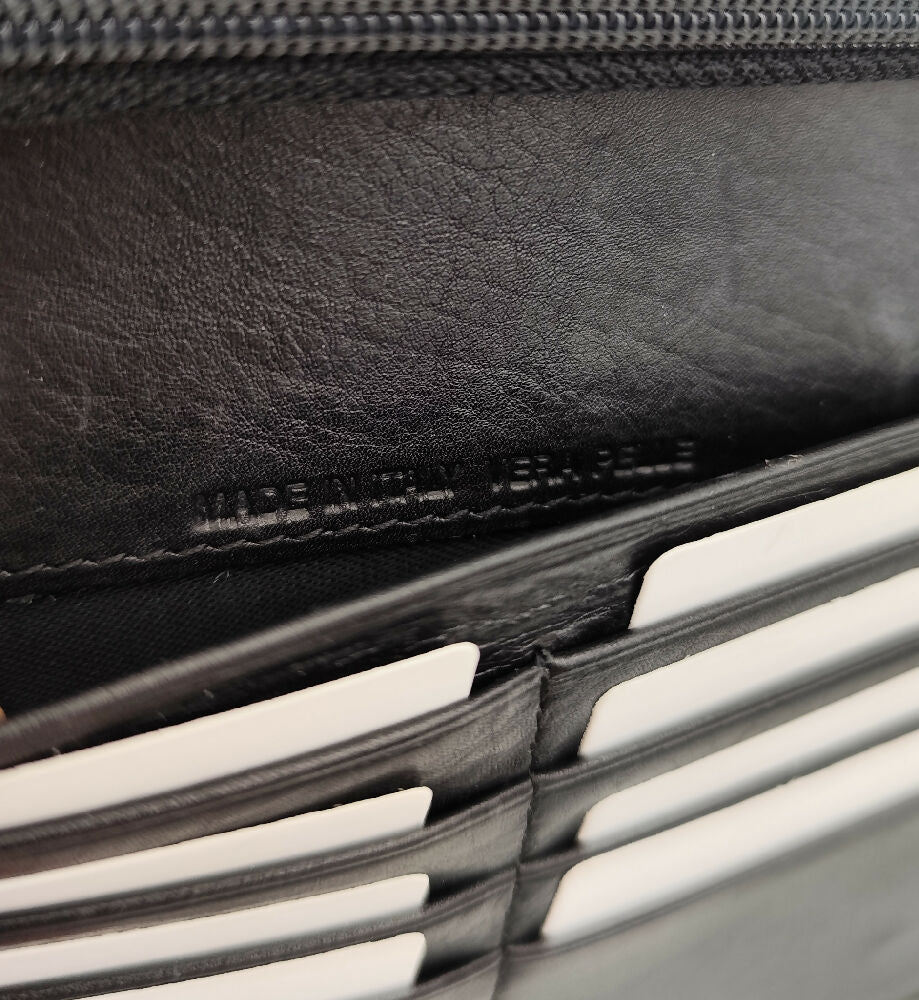 MAISON MARGIELA BLACK LEATHER MIRROR CLUTCH BAG - Image 10