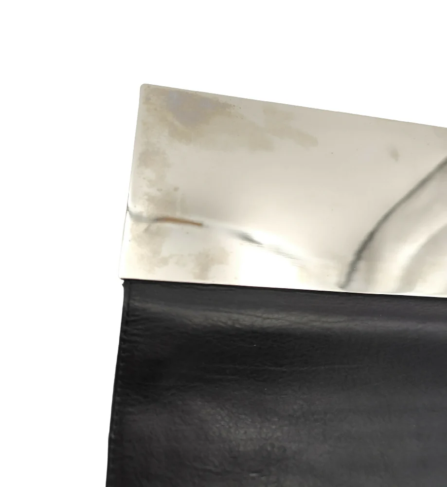 MAISON MARGIELA BLACK LEATHER MIRROR CLUTCH BAG - Image 4