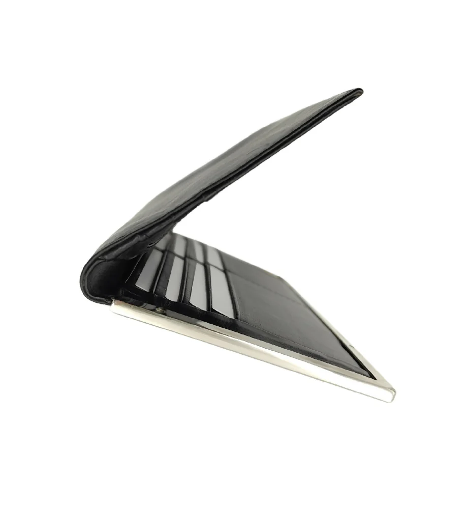 MAISON MARGIELA BLACK LEATHER MIRROR CLUTCH BAG - Image 5