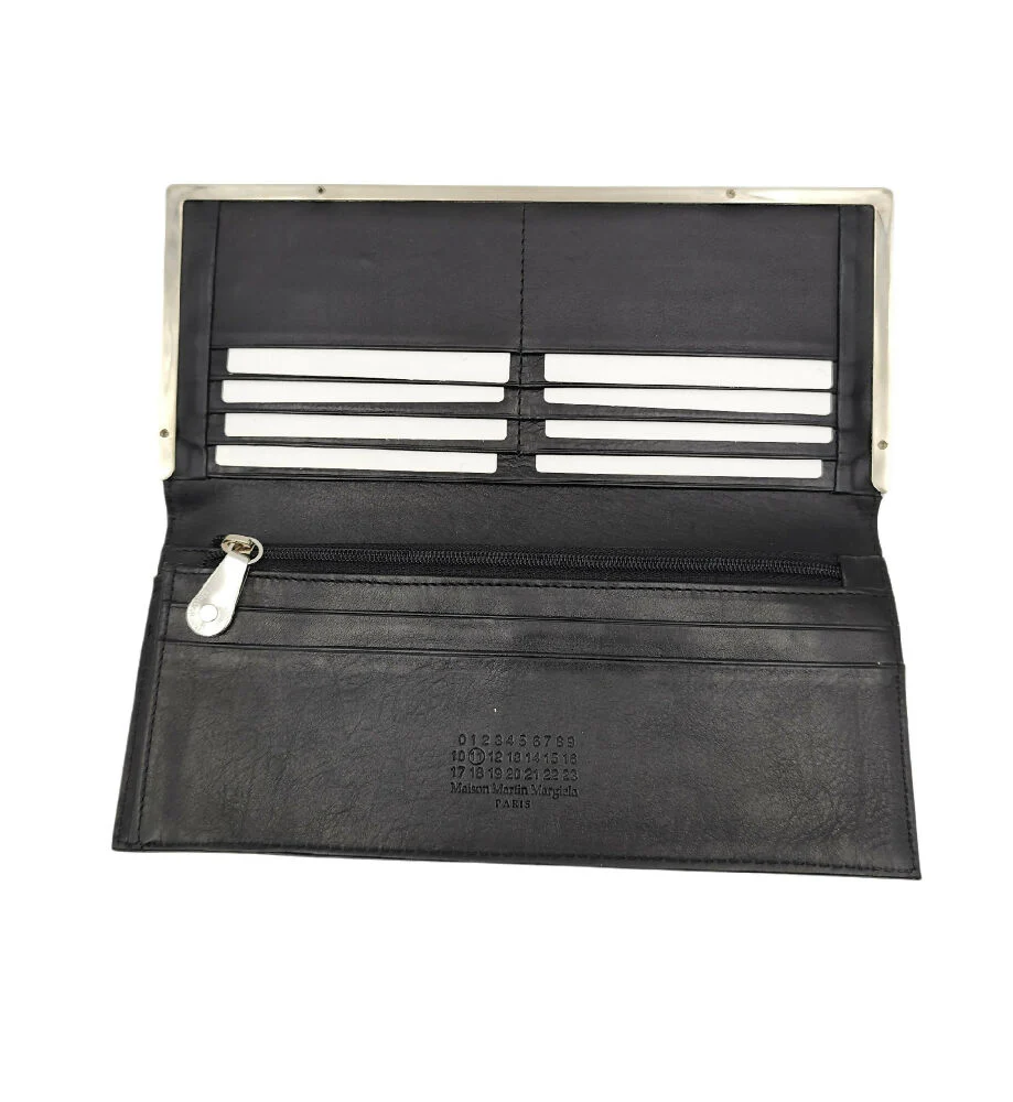 MAISON MARGIELA BLACK LEATHER MIRROR CLUTCH BAG - Image 6