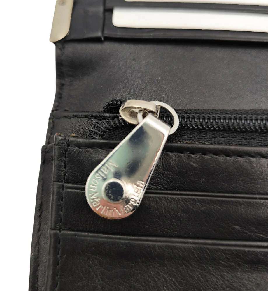 MAISON MARGIELA BLACK LEATHER MIRROR CLUTCH BAG - Image 8