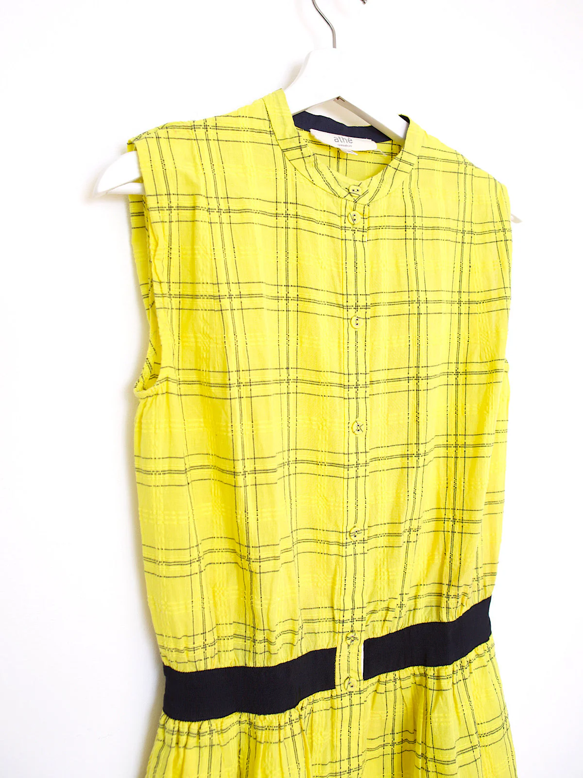 Mini dress yellow tartan fabric by Athe Vanessa Bruno - Image 5