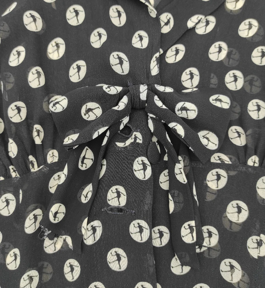 MOSCHINO CHEAP AND CHIC OLIVE OIL PRINT BLOUSE - Image 5