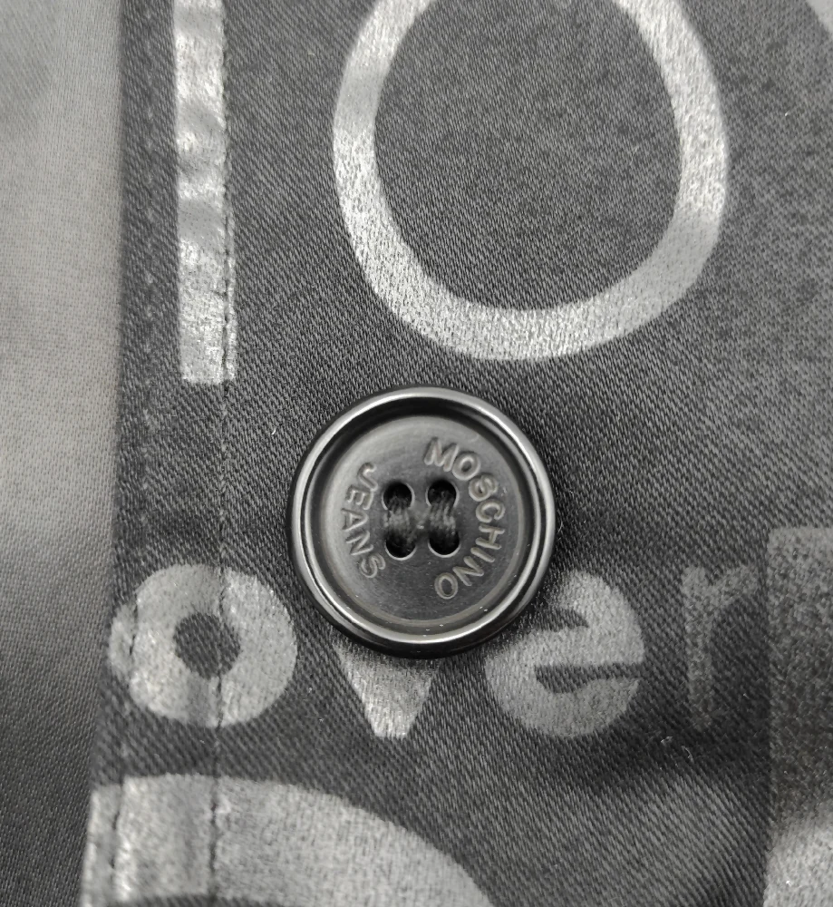 MOSCHINO JEANS "LOVE ALL OVER" PRINT BLACK BLAZER - Image 5