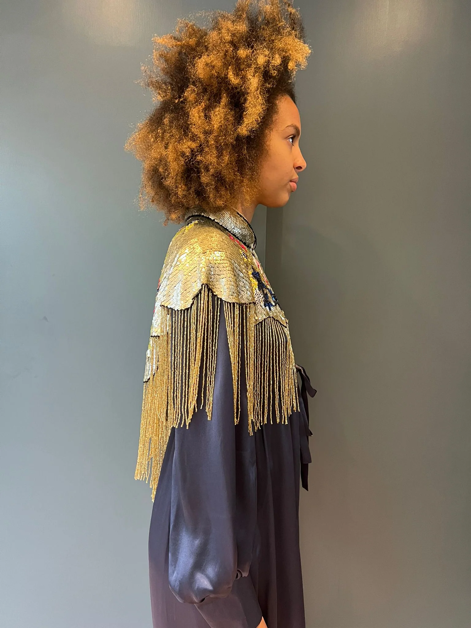 Tipperleyhill Floral Sequin Cape - Image 5