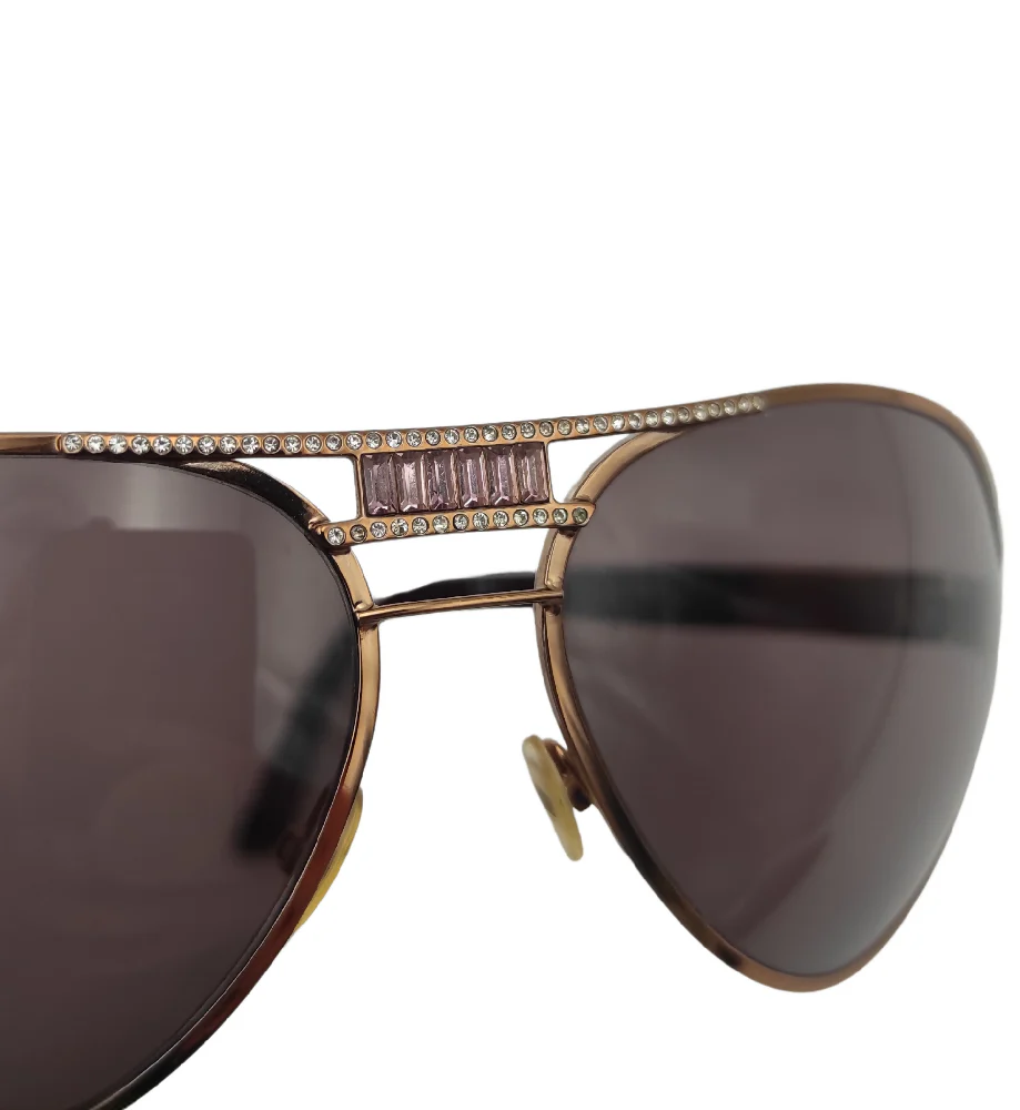 VALENTINO GARAVANI AVIATORE PINK RHINESTONES SUNGLASSES - Image 3