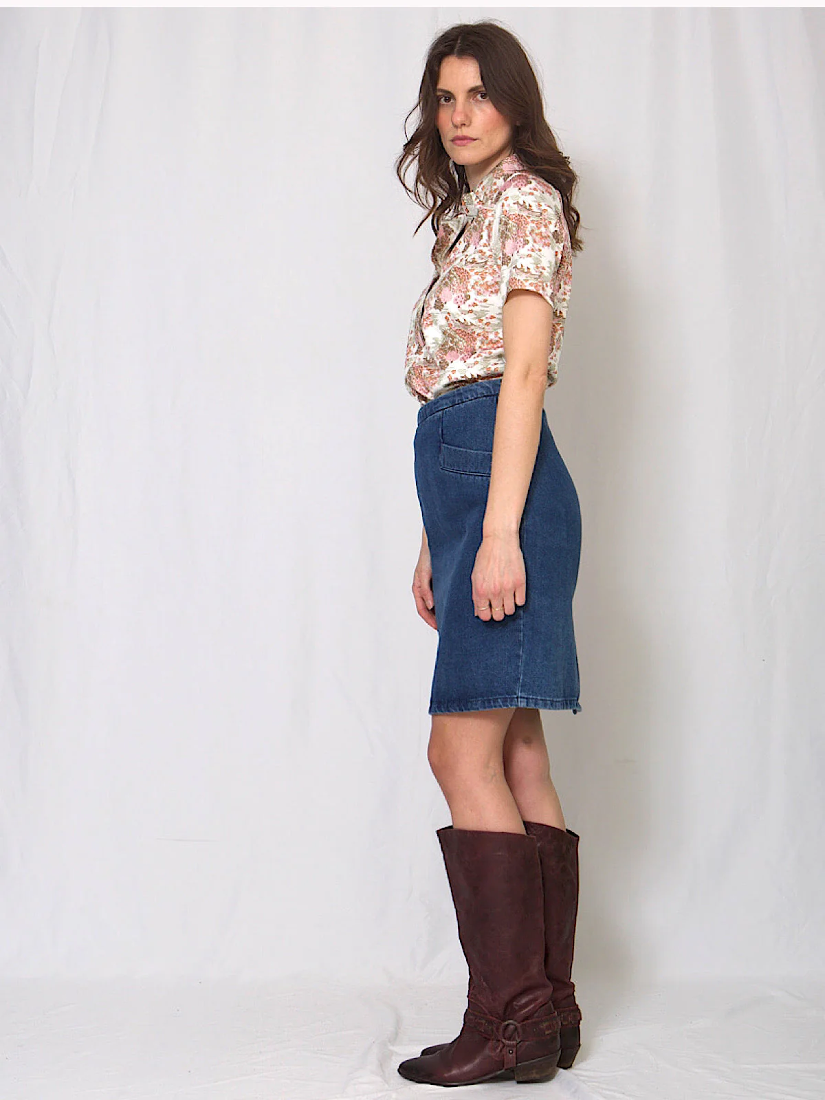 Vintage 80s blue denim skirt - Image 3