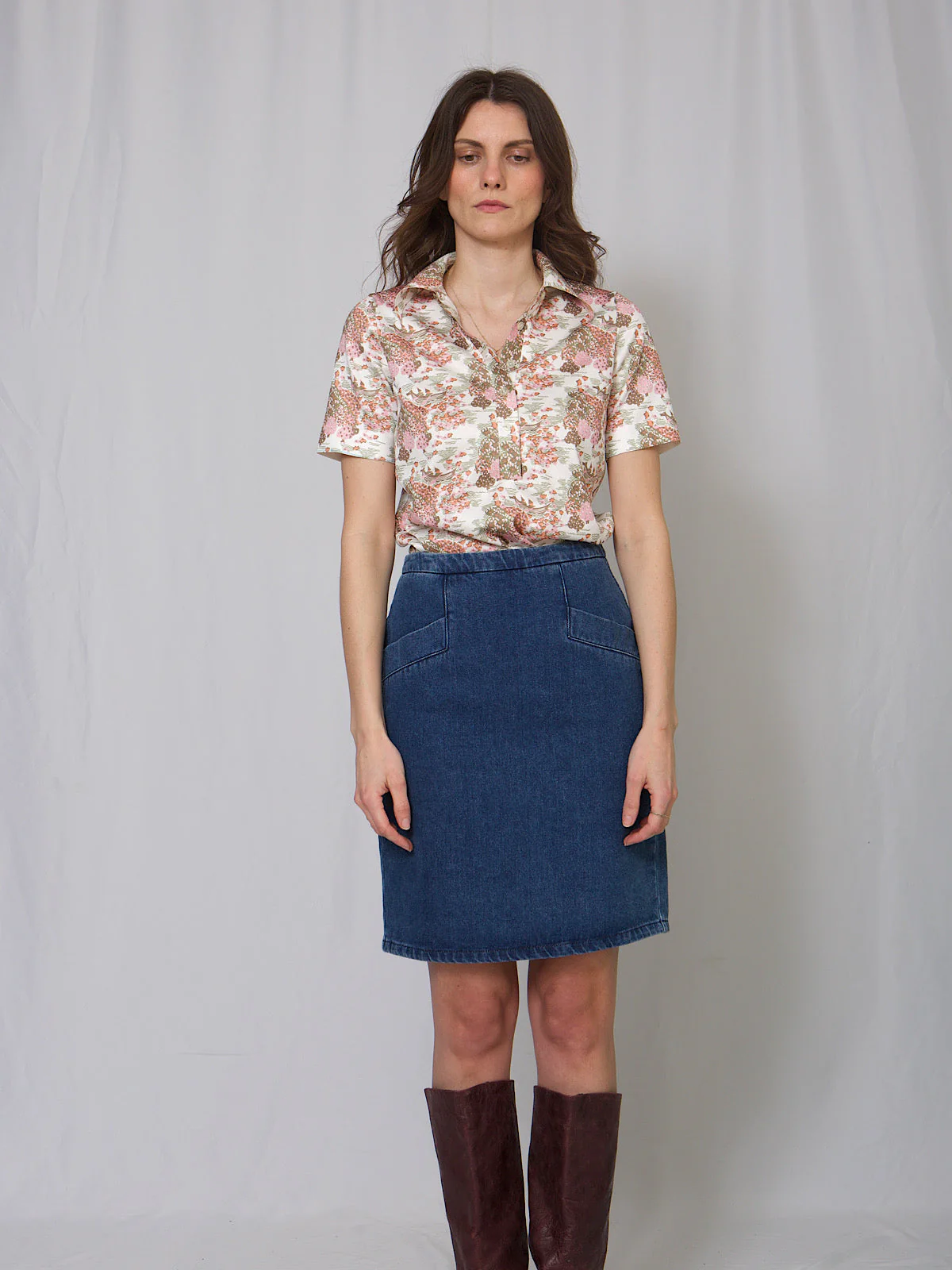 Vintage 80s blue denim skirt - Image 6