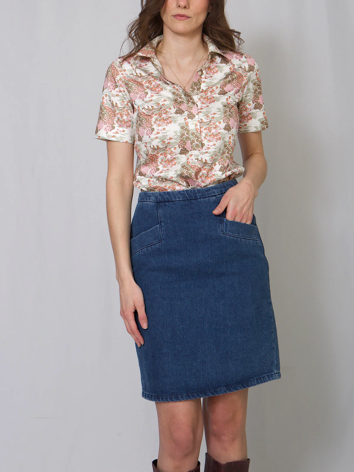 Vintage 80s blue denim skirt - Image 7
