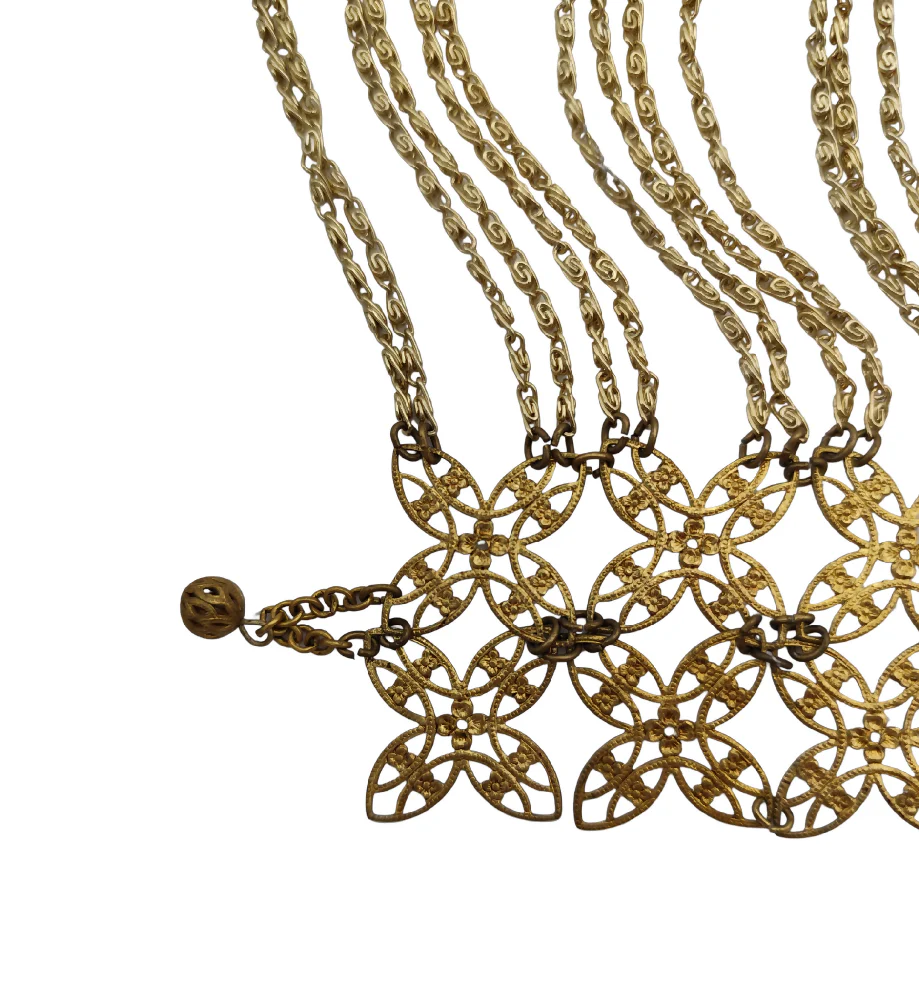 VINTAGE GOLDEN METAL CHAIN CROP TOP - Image 10