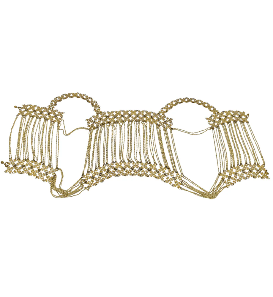 VINTAGE GOLDEN METAL CHAIN CROP TOP - Image 5