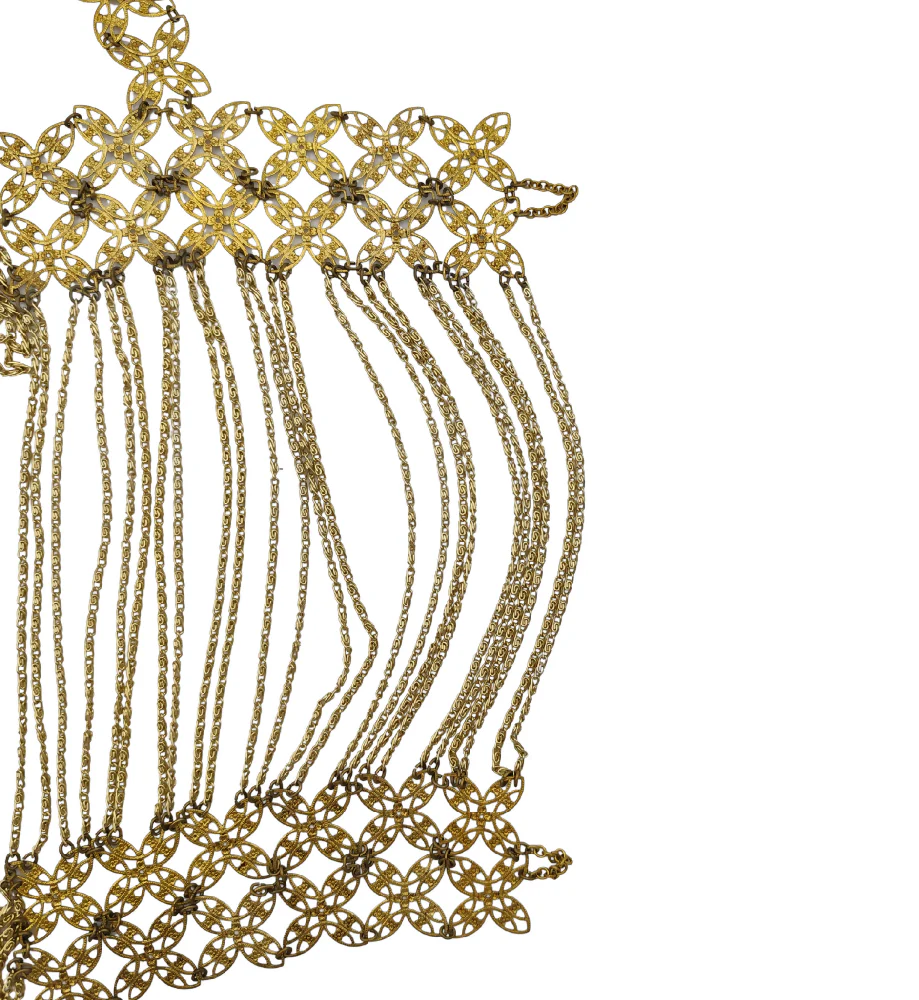 VINTAGE GOLDEN METAL CHAIN CROP TOP - Image 7